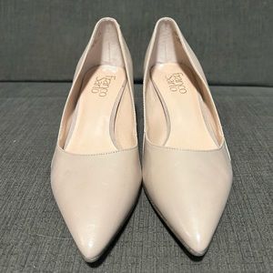 Franco Sarto Leather Pointed Toe Heels 7.5